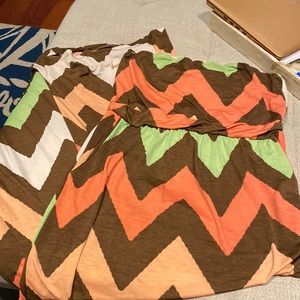 Long Maxi dress , size xl , strapless dress